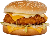 Chicken burger with cheese
