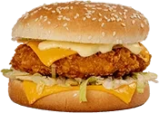 Chicken burger cheese sandwich